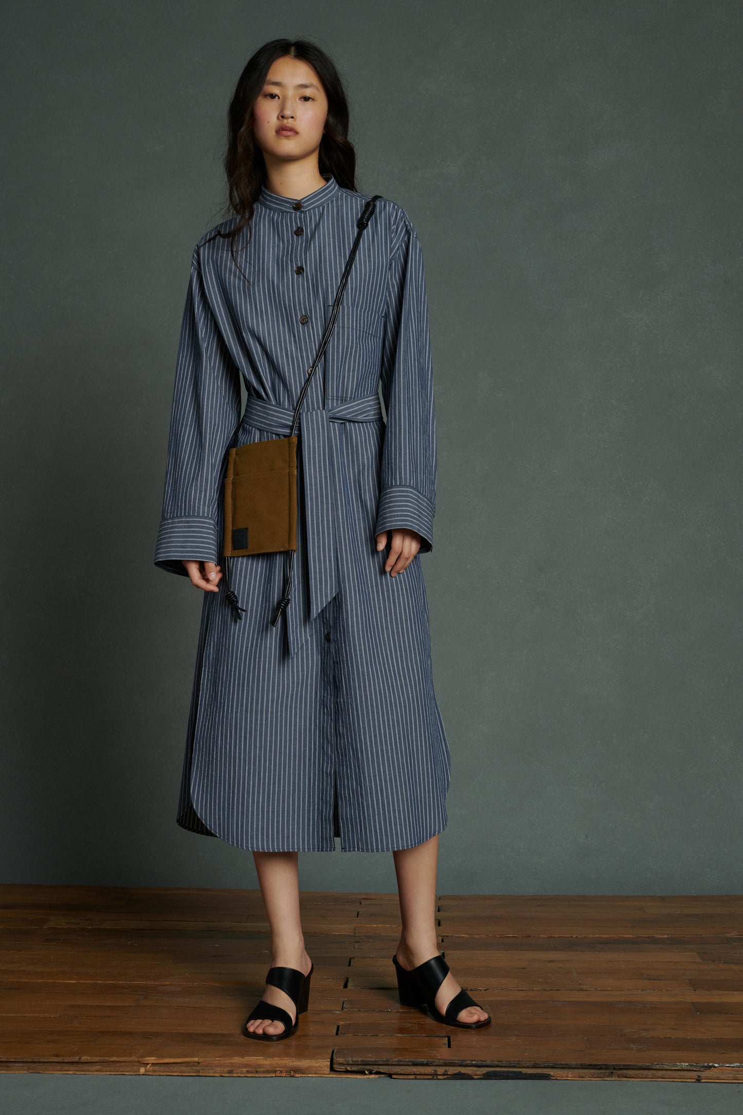 Pochette August - Bronze/Noir - Coton - Femme