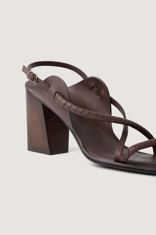 Sandales Alma - Marron Foncé - Cuir - Femme
