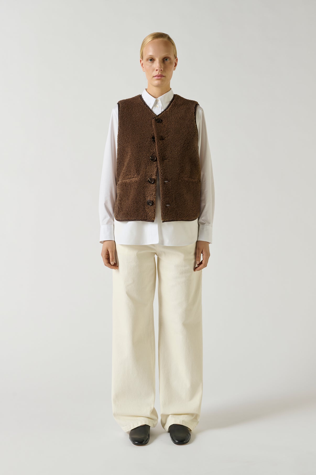Gilet sans manches Fusil - Marron - Femme vue 2