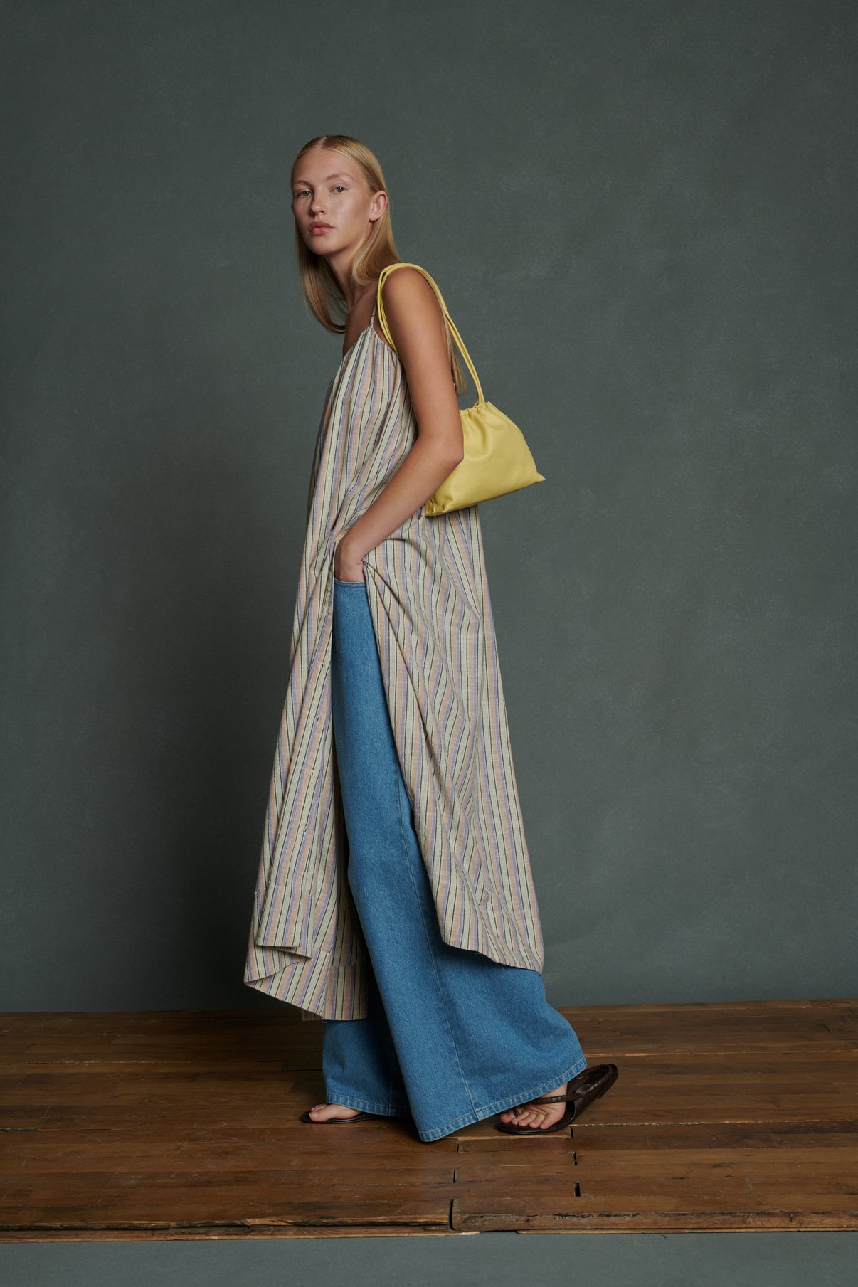 Robe Arielle - Parme/Beige - Coton - Femme vue 5