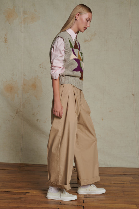 Pull Arty - Beige Multico - Laine - Femme