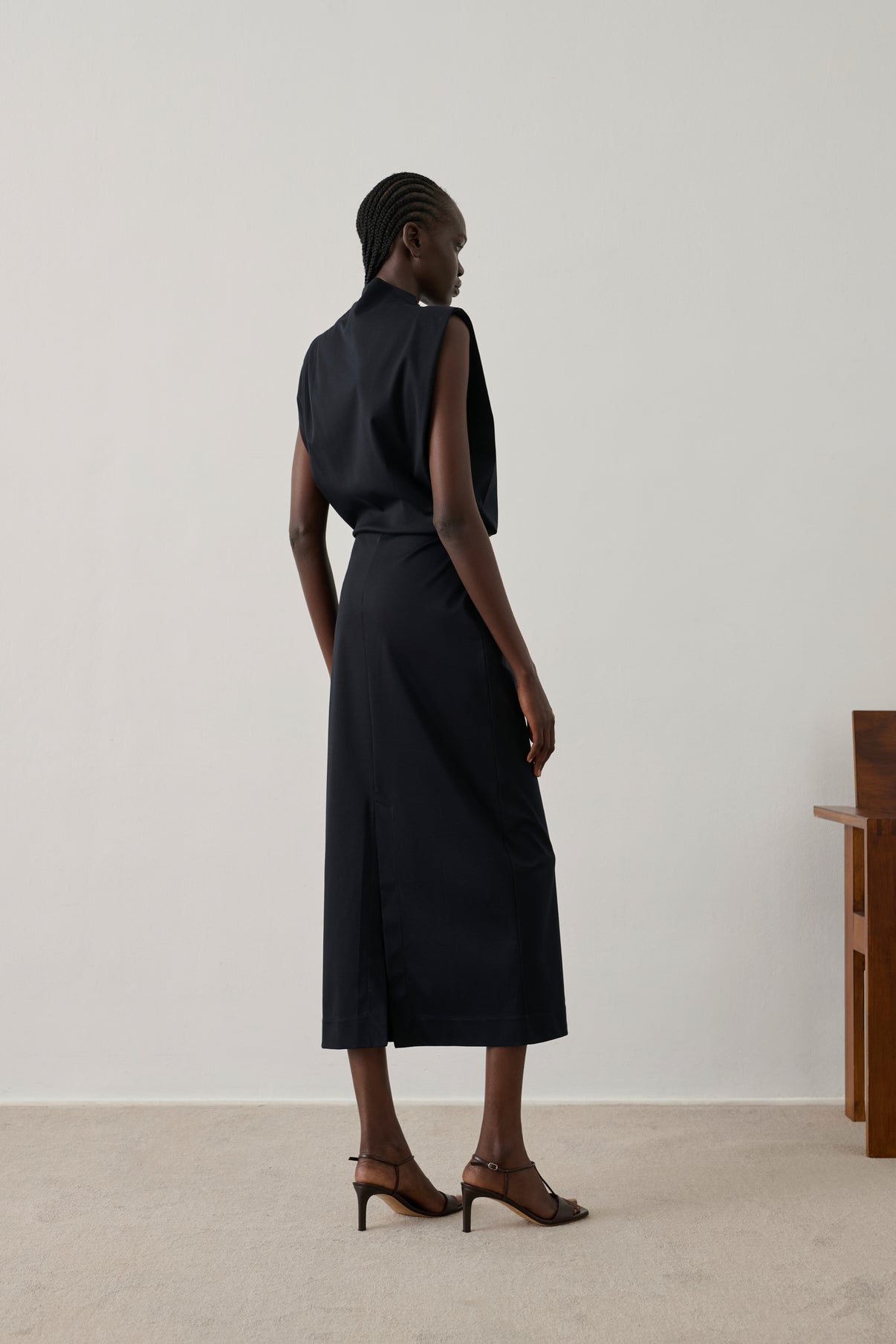 Robe Gemma - Noir - Coton - Femme vue 2