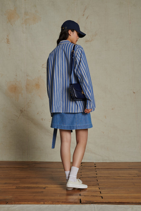 Veste Augustine - Bleu/Blanc - Coton - Femme