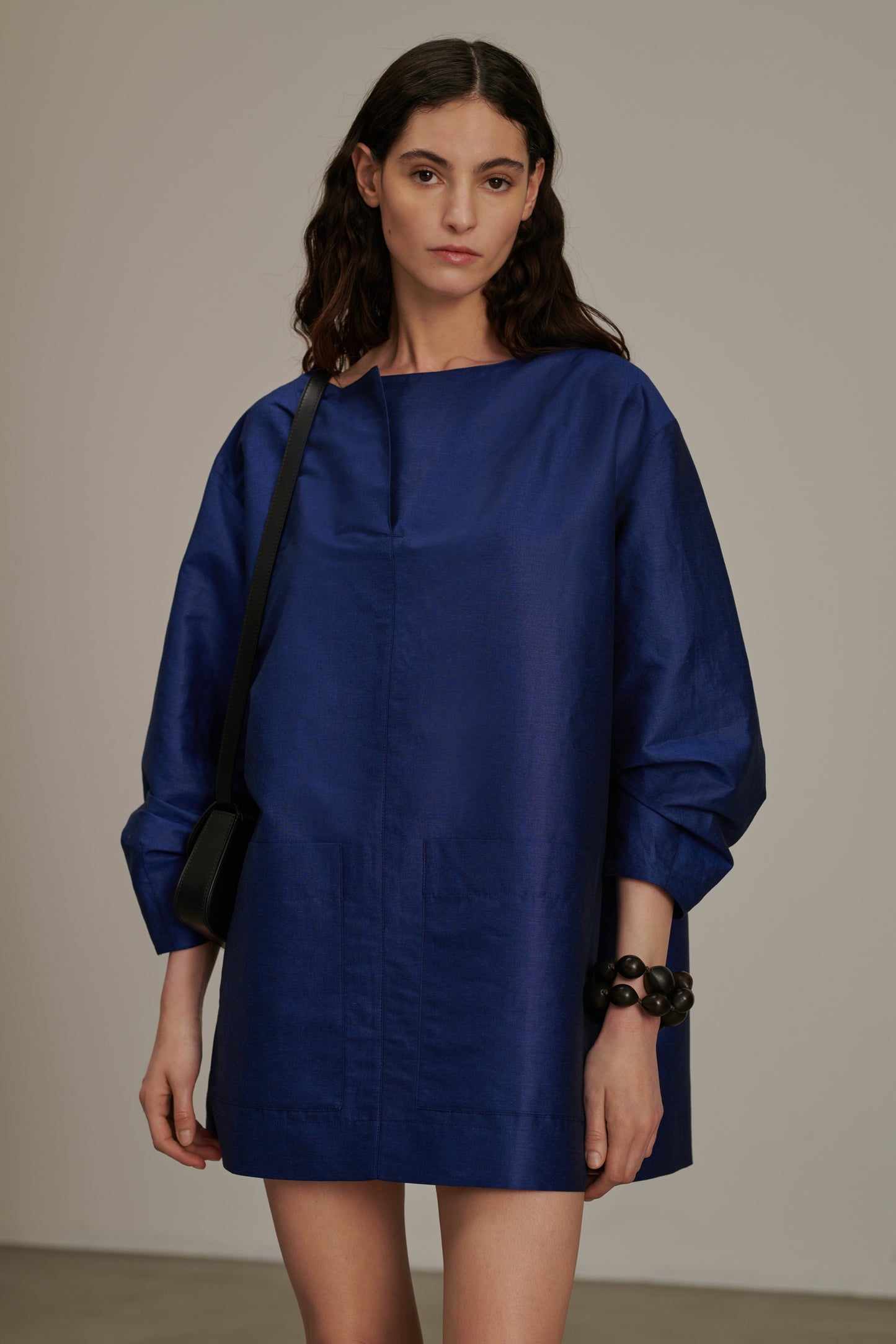 Robe Cybele - Bleu Vif - Lin - Femme