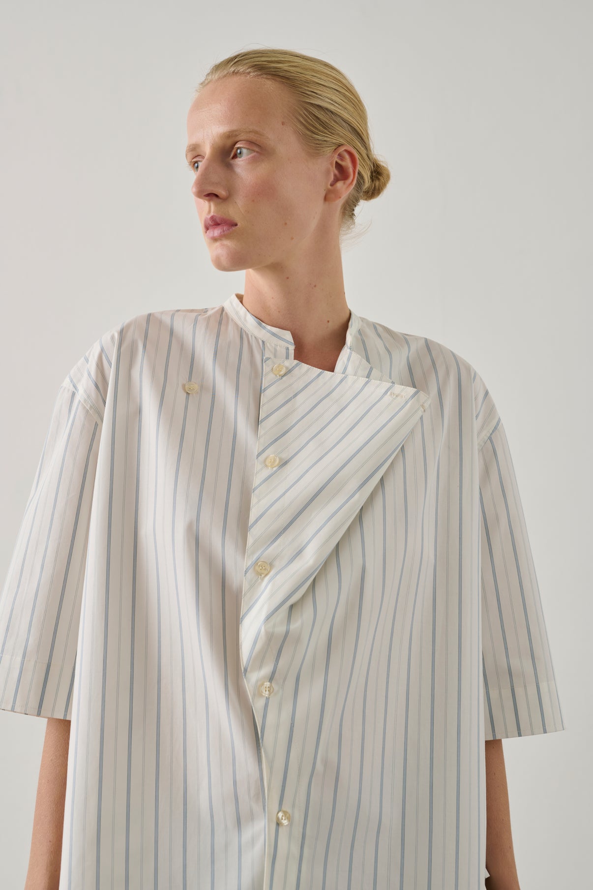 Blouse Ixia - Écru/Bleu - Coton - Femme vue 4