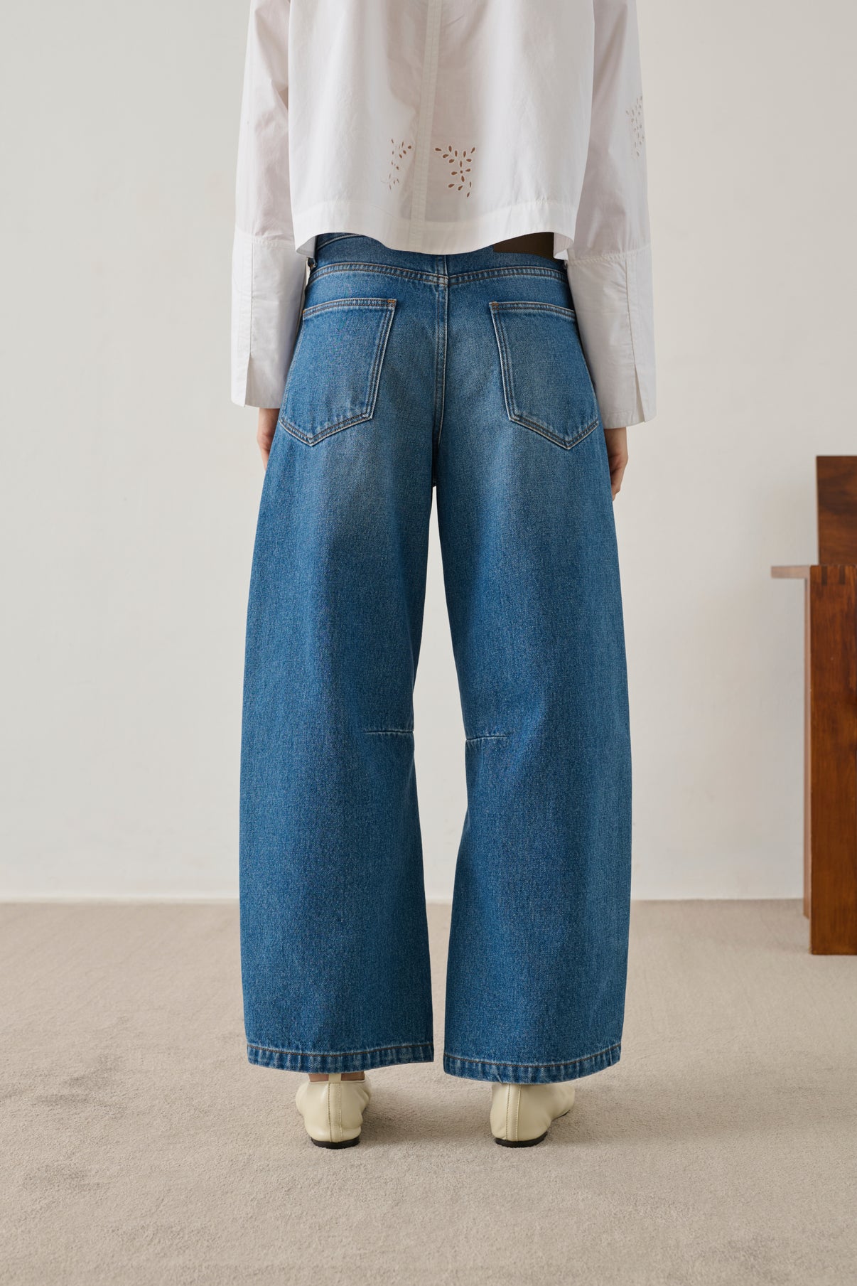 Jean Eliott - Bleu - Coton - Femme vue 4