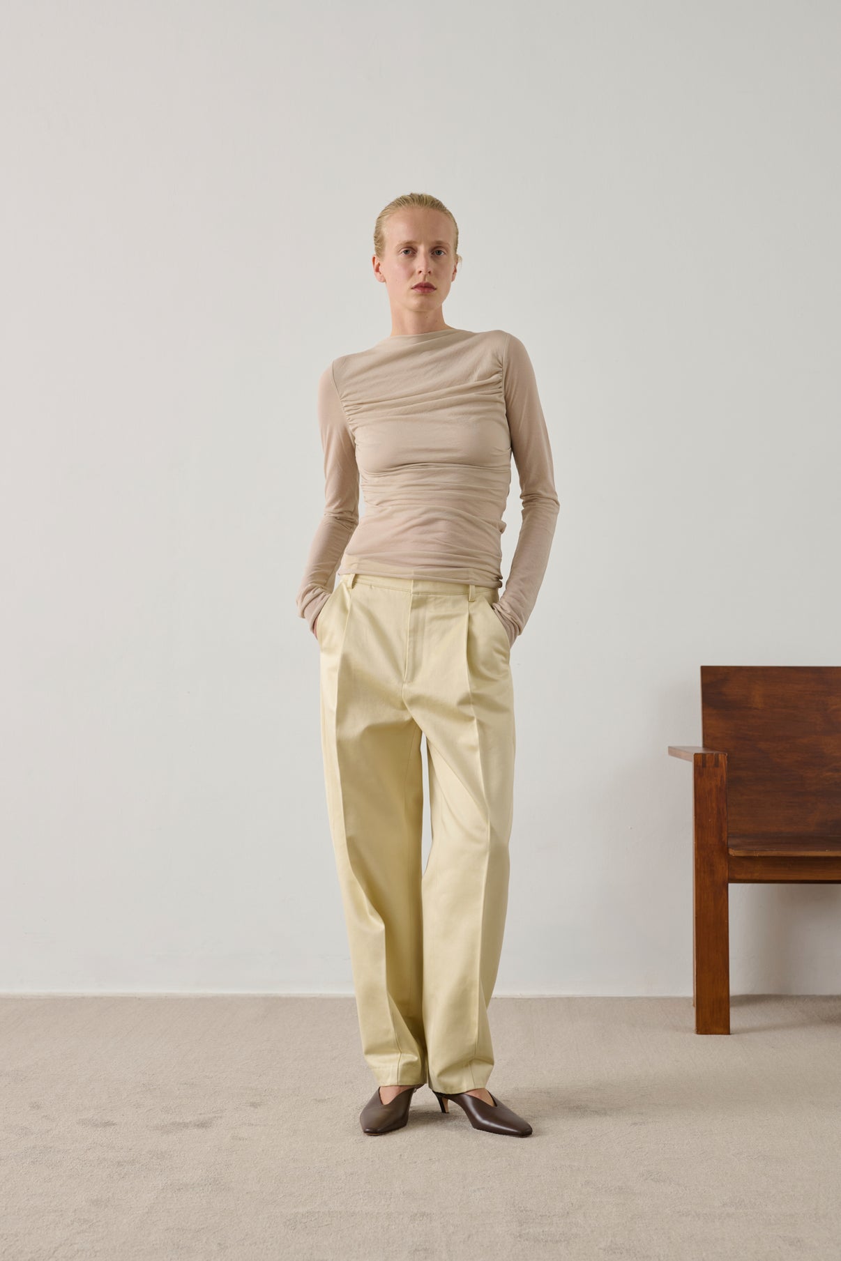 Tee-Shirt Gaia - Mastic - Coton - Femme vue 1