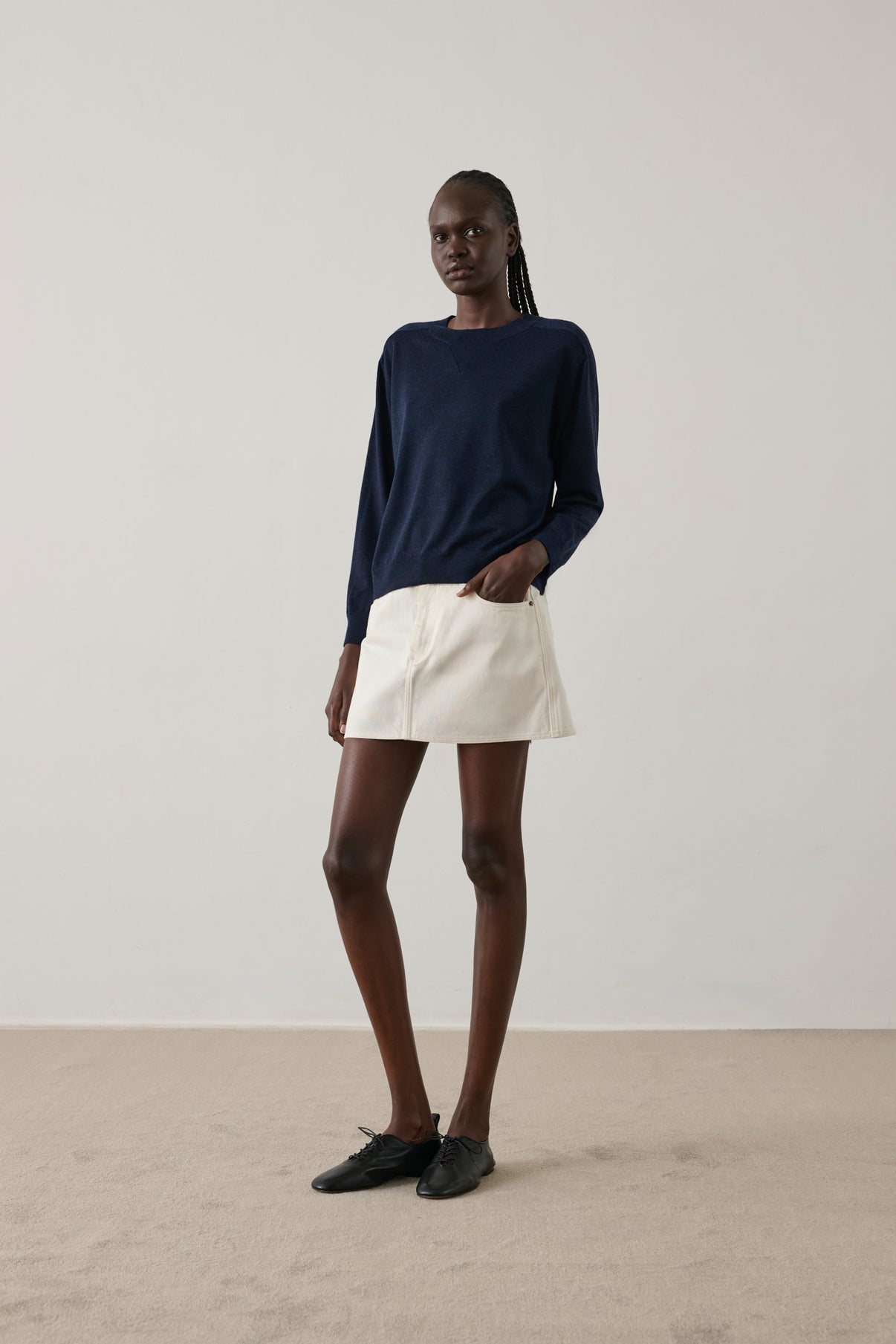 Pull Pio - Navy - Femme vue 3