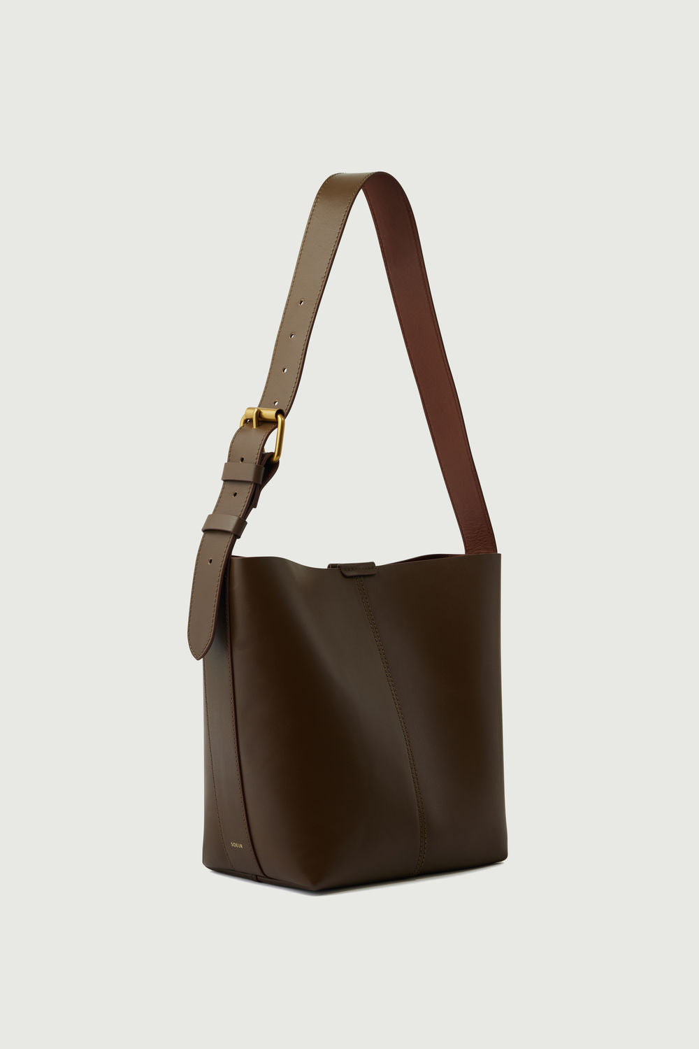 Sac Saudade Mini - Taupe/Cognac - Cuir - Femme